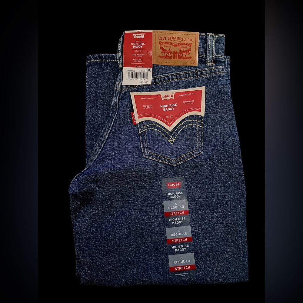 Levi's Girls High Rise Relaxed Blue Jeans